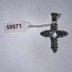 Silver cross pendant