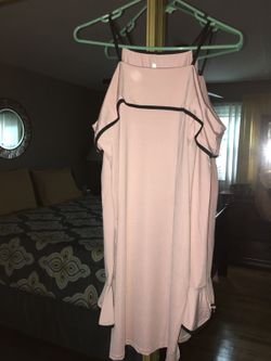 Sexy soft pink & Black Dress 👗
