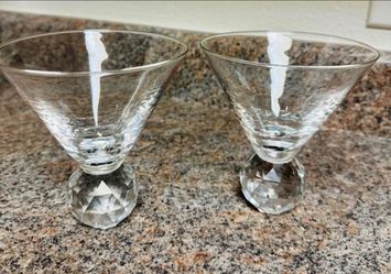 Hestia Diamond Ball Base Martini Glass (Pack of 2)