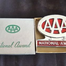 Original AAA license Plate Topper  w/box 