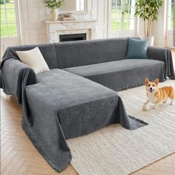 Capaloca Sectional Couch Covers for Sofa Washable L Shaped Couch Cover XXXL: 91"x134"+71"x118"