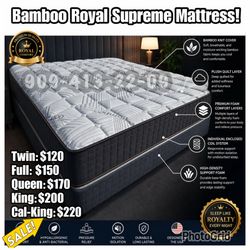 Queen Royal Bamboo Supreme Mattress!