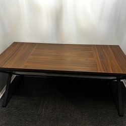 78 Inch Long Walnut Executive Desk