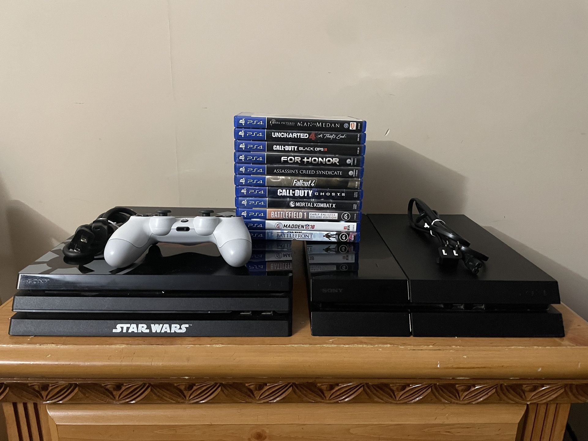 Sony PlayStation 4 Pro Console 1TB Star Wars: Battlefront II & Sony PlayStation 4 Console 500GB - Jet Black Ultimate Bundle