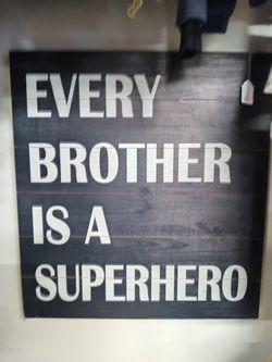 Boys Room Decor Brother Superhero Sign
