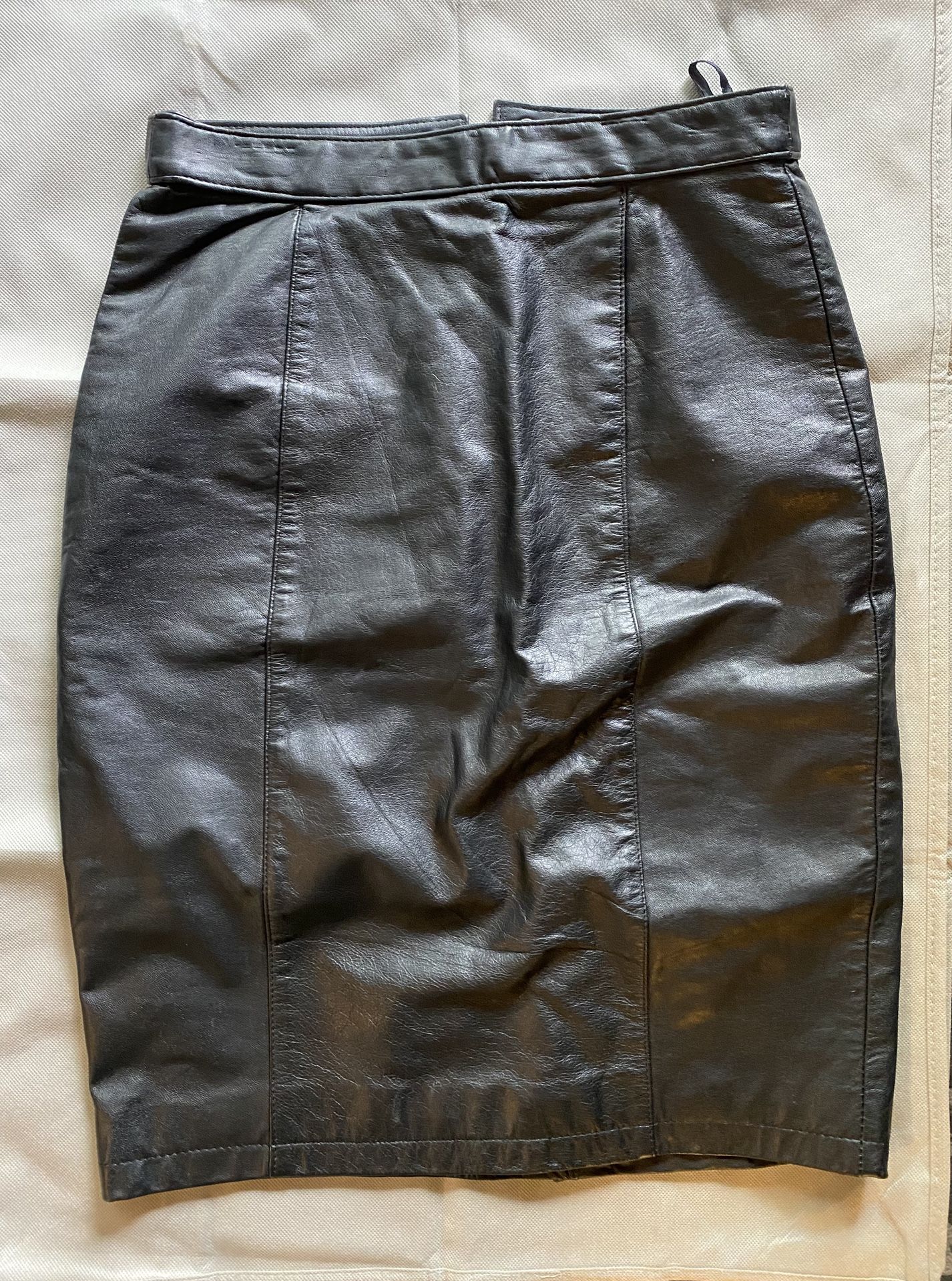  Leather Vintage Pencil Skirt