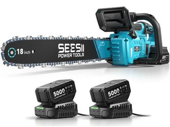 40V 18-Inch Cordless Chainsaw Brushless Electric Chain Saws 2×5.0Ah Battery kit