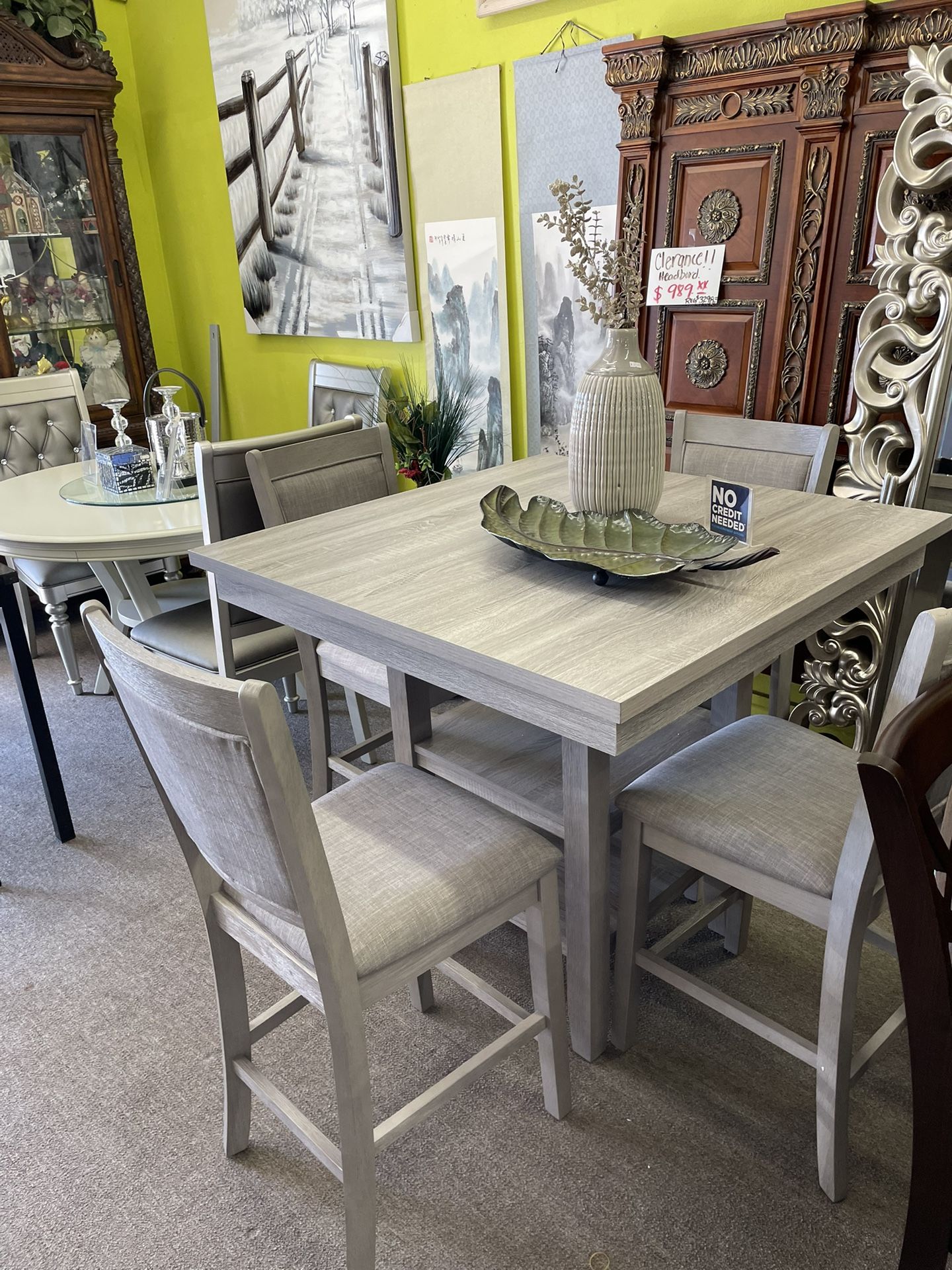 5 Pc Counter Height Dining Set ( Table W 4 Chairs) CD