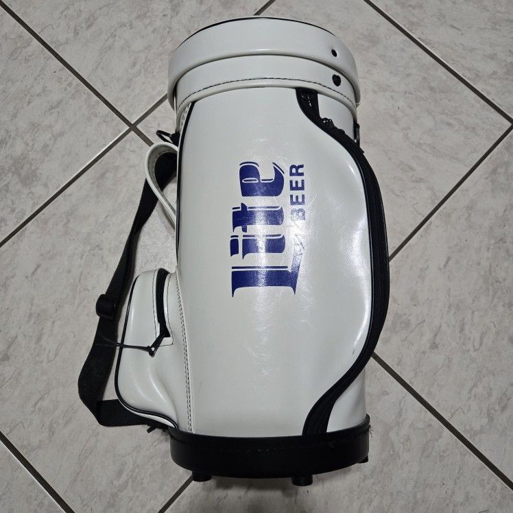 Vintage 2ft Miller Lite Novelty Golf Bag Ice Chest Cooler Umbrella Stand