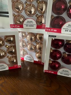 Ashland Glass Christmas Ornament Sets there’s five boxes