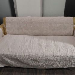 80" Mustard Sofa Bed (Futon) - $100 (Free Cover Included!)