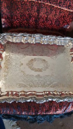 Rectangular Heavy Silver-plated Tray