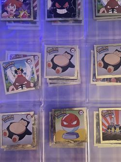 90s Vintage Pokémon Stickers Rare Gold Series 1