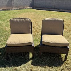 Set Of 2 Patio Chairs And Cushions 