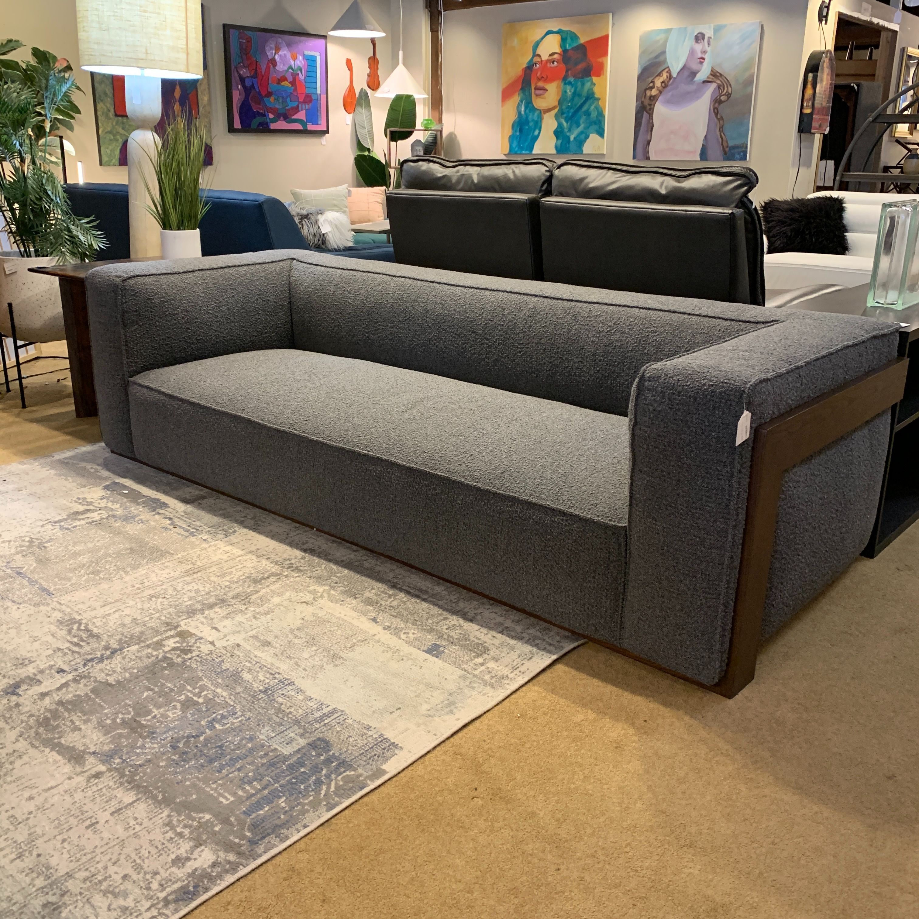 Maddox Grey Boucle Sofa by Kardiel