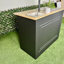Black 4ft foldable Table For Snack Bar Fruit Bar Catering Event Party Bridal Shower New For Sale Made To Order Trays & Umbrella Not Included
