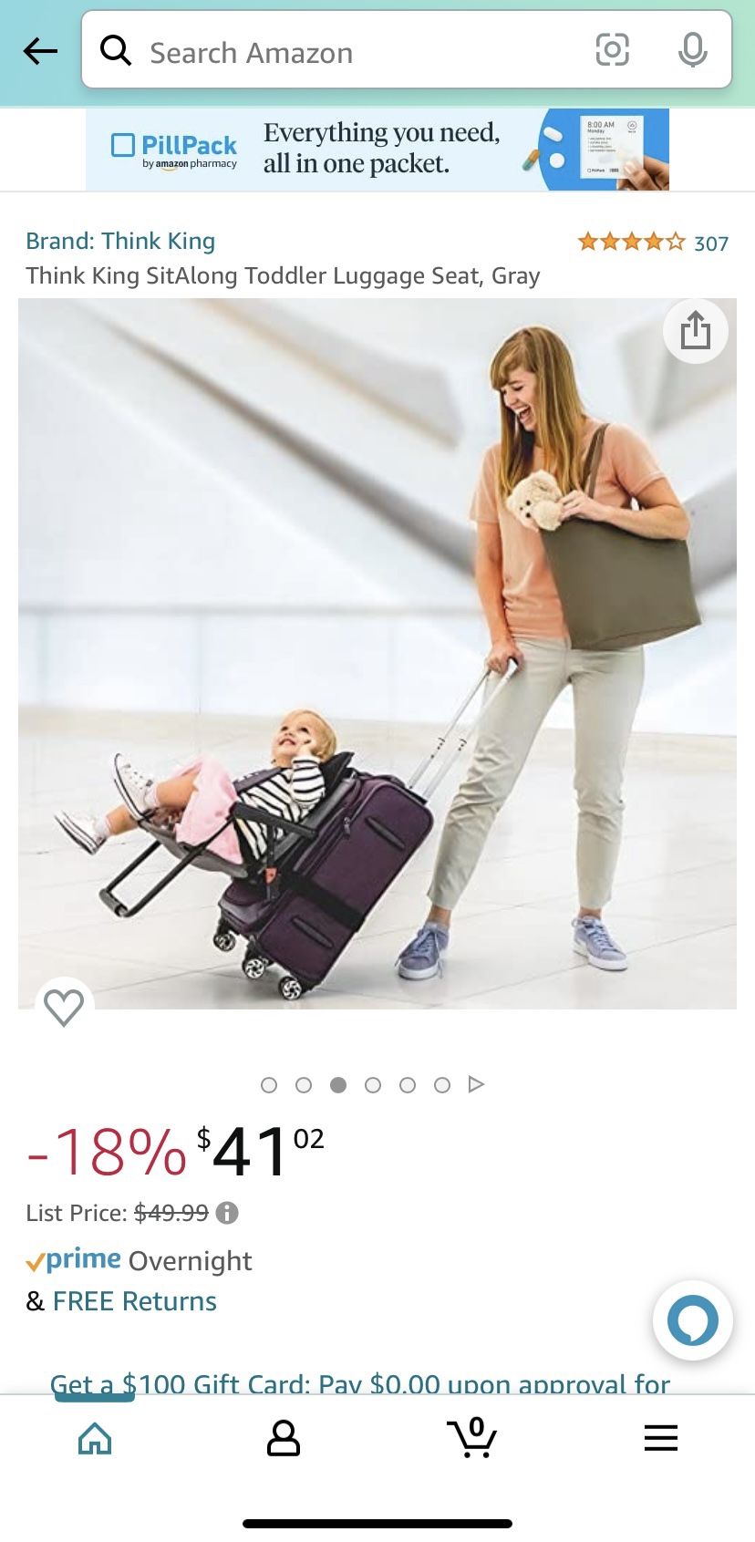 NEW Think King SitAlong Toddler Luggage Seat