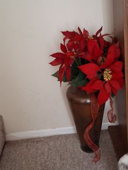 Large metal vase