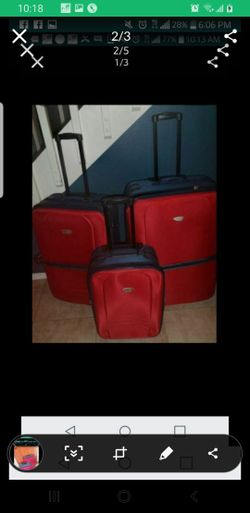 American way brand set of suitcases