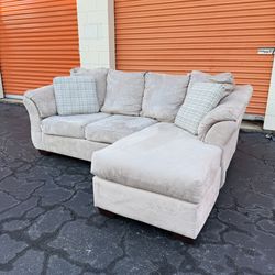 Free Delivery - Cream Ashley Sectional Couch with Reversible Chaise
