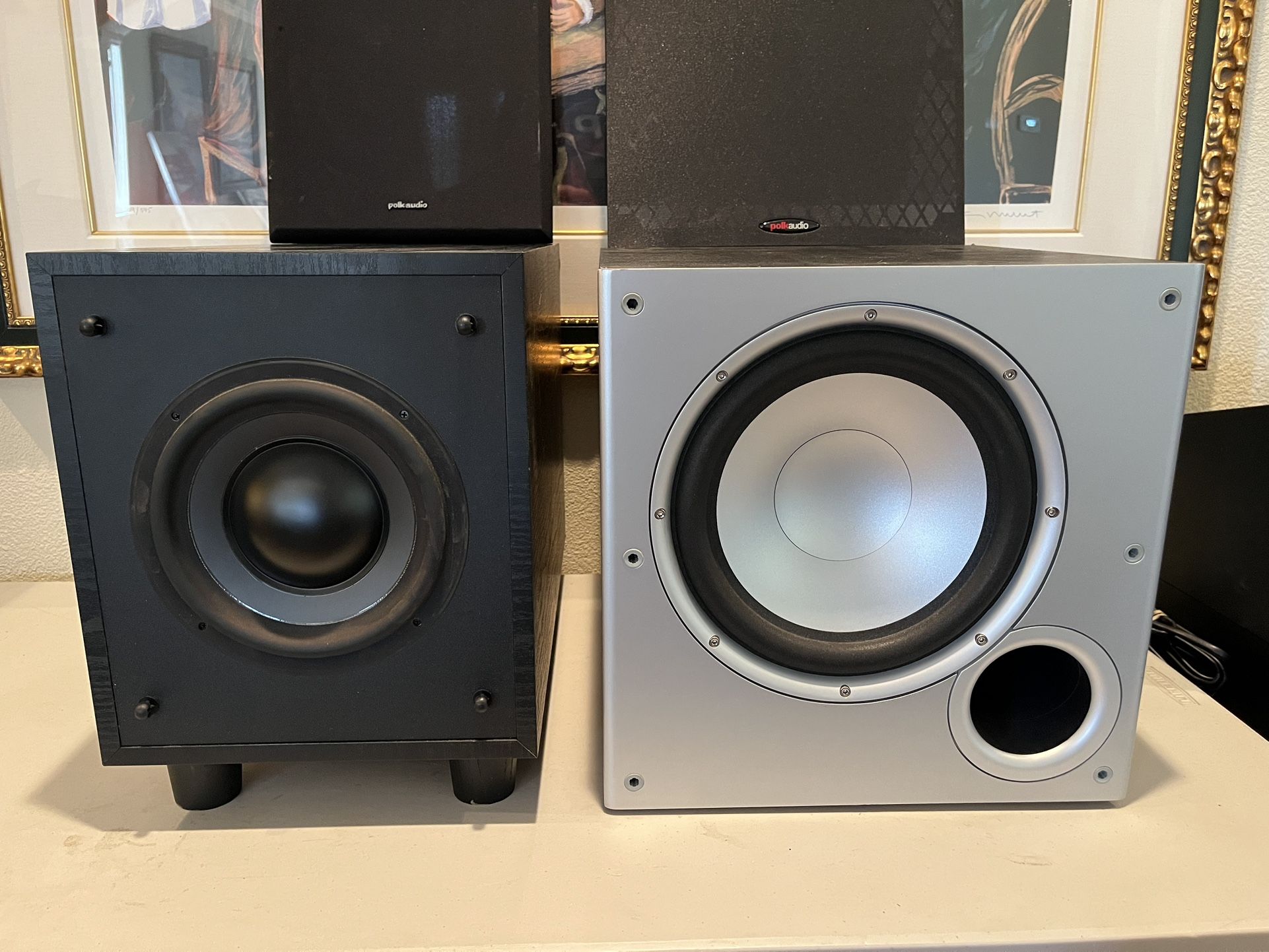 2 Polk subwoofers