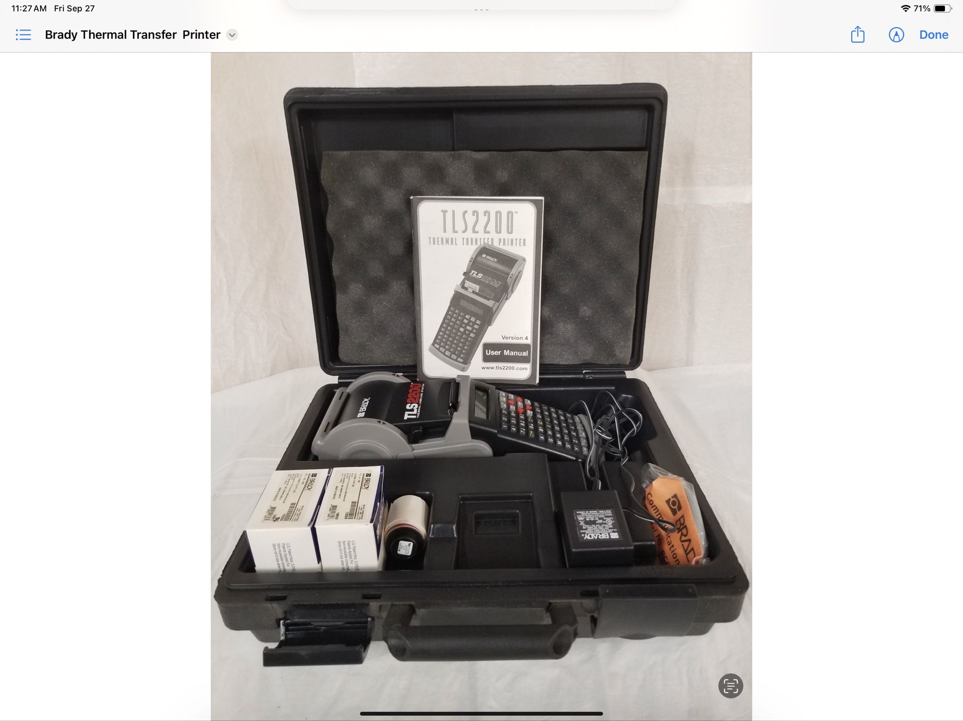 Brady Thermal Transfer Printer TLS-2200