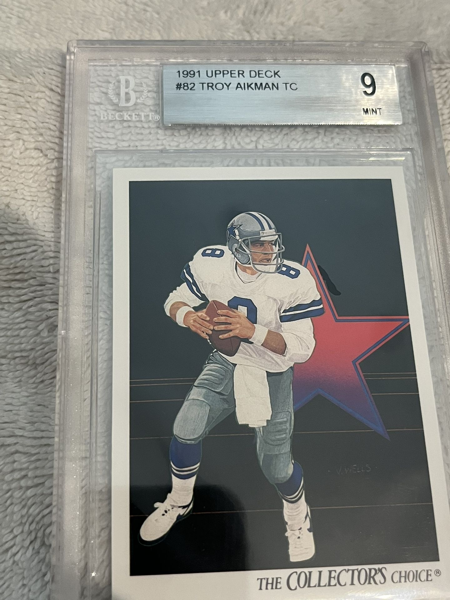 TROY AIKMAN BECKETT 9 DALLAS COWBOYS VINTAGE UPPER DECK 1991
