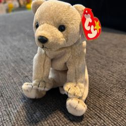 TY Beanie Baby Almond the Beige Bear - Beige | Mint Condition w/ Mint Tags