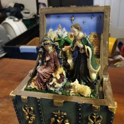Nativity Scene Music Box
