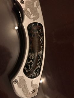 Incased scorpion in kn*fe