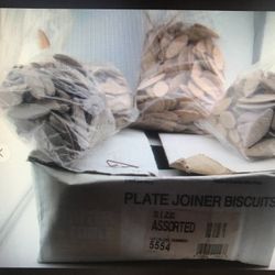 PORTER-CABLE 5554 Size 20, 10, 0 Tan Plate Joiner Biscuits - 4 Bags
