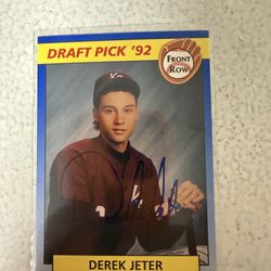 Derek Jeter signed rookie card