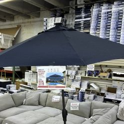 SunVilla 10' Round Solar LED Market Umbrella