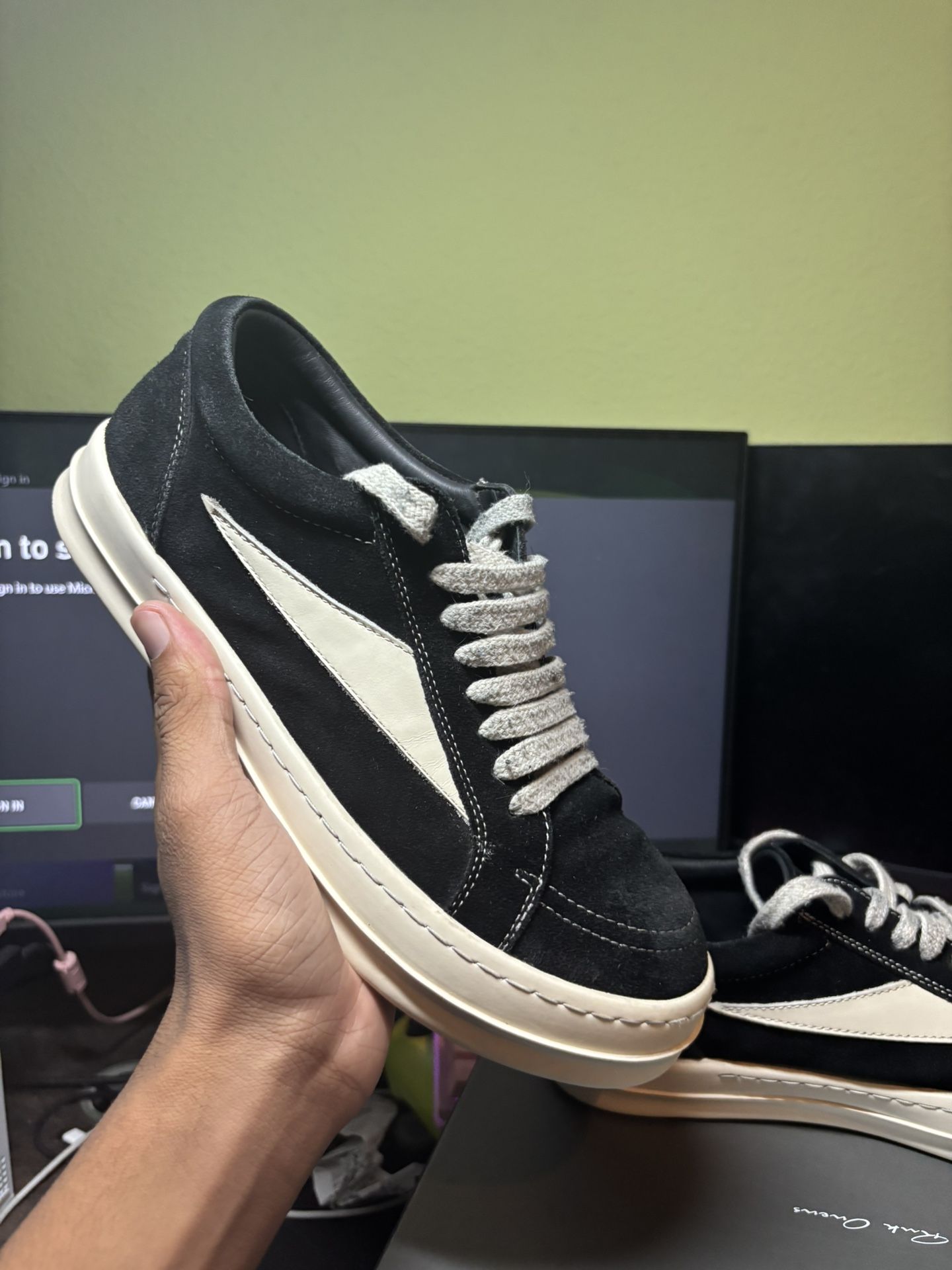 Rick Owens DRKSHDW Vintage Low Black Milk Size Eu (41)