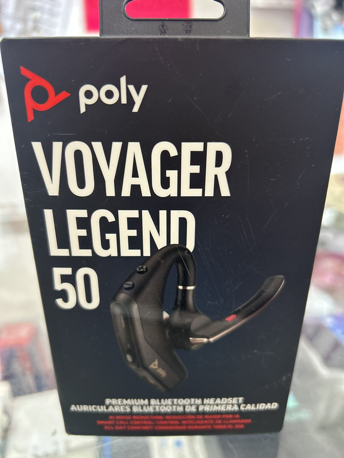 HP Poly Voyager Legend 50 - Bluetooth Headset - Discreet Boom & 4 Noise-Canceling Mics, Al NoiseBlockAl & WindSmart Technology - Seamless Connectivity