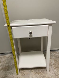 White Wooden Nightstand