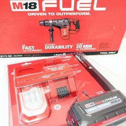 M18 Milwaukee FUEL Brushless 1 9/16" SDS -Max Demolition Rotary Hammer Drill -PRO Combo Kit 