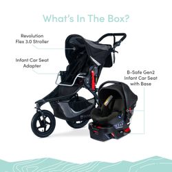 BOB Gear Revolution Flex 3.0 jogging stroller w/ Britax B-Safe Gen2 infant car seat