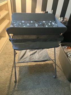 Folding Baby Changing Table with Storage & Safety Buckle