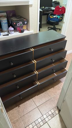 Black 8 drawer dresser