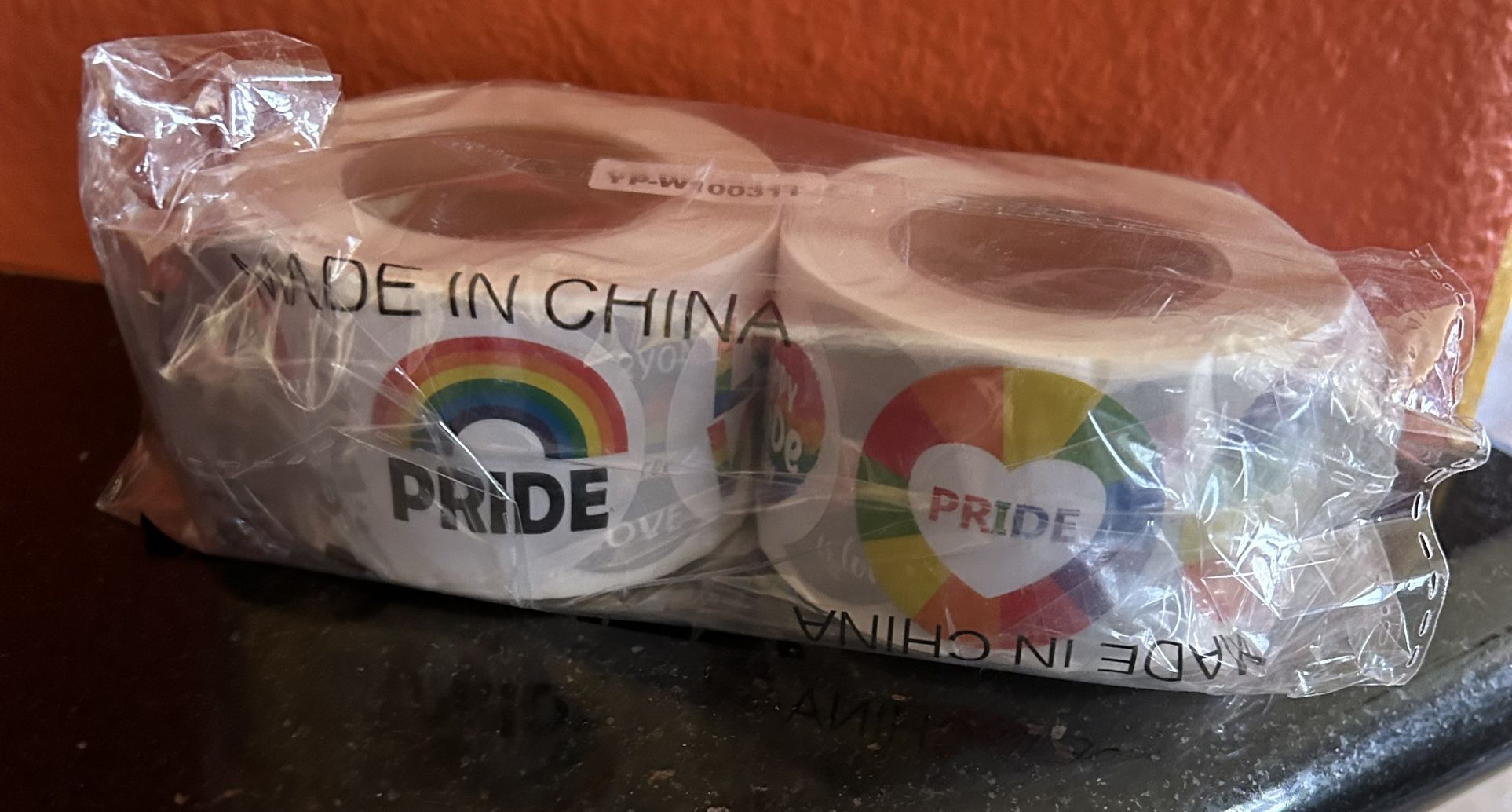 New 2 Rolls Of Pride Stickers - Pride Events Are Coming Up !