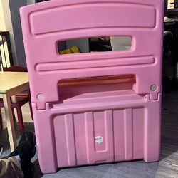 Kids toy box with book shelf