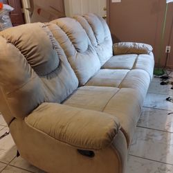 Couch, Loveseat, Entertainment Shelf