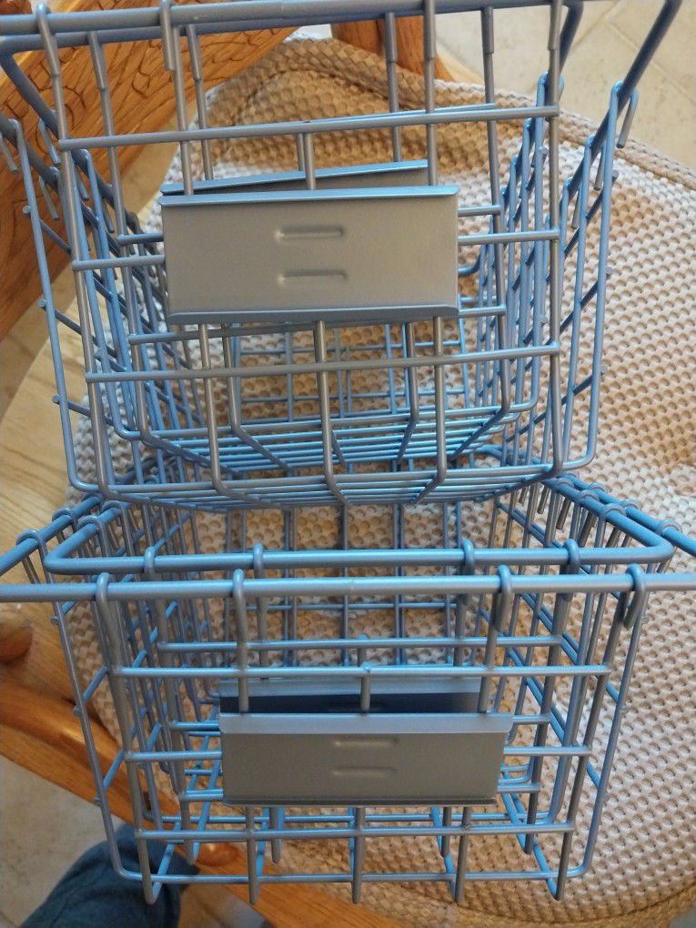 Small Blue Wire Baskets