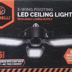 New! Torelli Tools 3-Wing Pivoting LED Ceiling Light