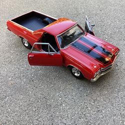 New 1970 Chevrolet El Camino Metal Diecast Car Scale 1/24 (VALENCIA) $30