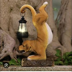 Garden Statue Solar Dog