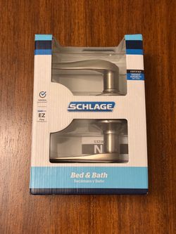 Schlage Bed & Bath Privacy Lever - Satin Nickel