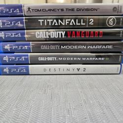 PS4 Games Bundle - Call of Duty, Titanfall, Destiny, The Division