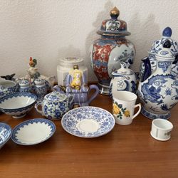  20 Item Vintage Porcelain Lot, 🇯🇵 Ginger Jar, Tea Cups